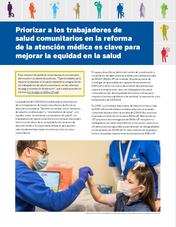 Thumbnail - Community Health Workers Policy COMMUNITY BRIEF - SPANISH